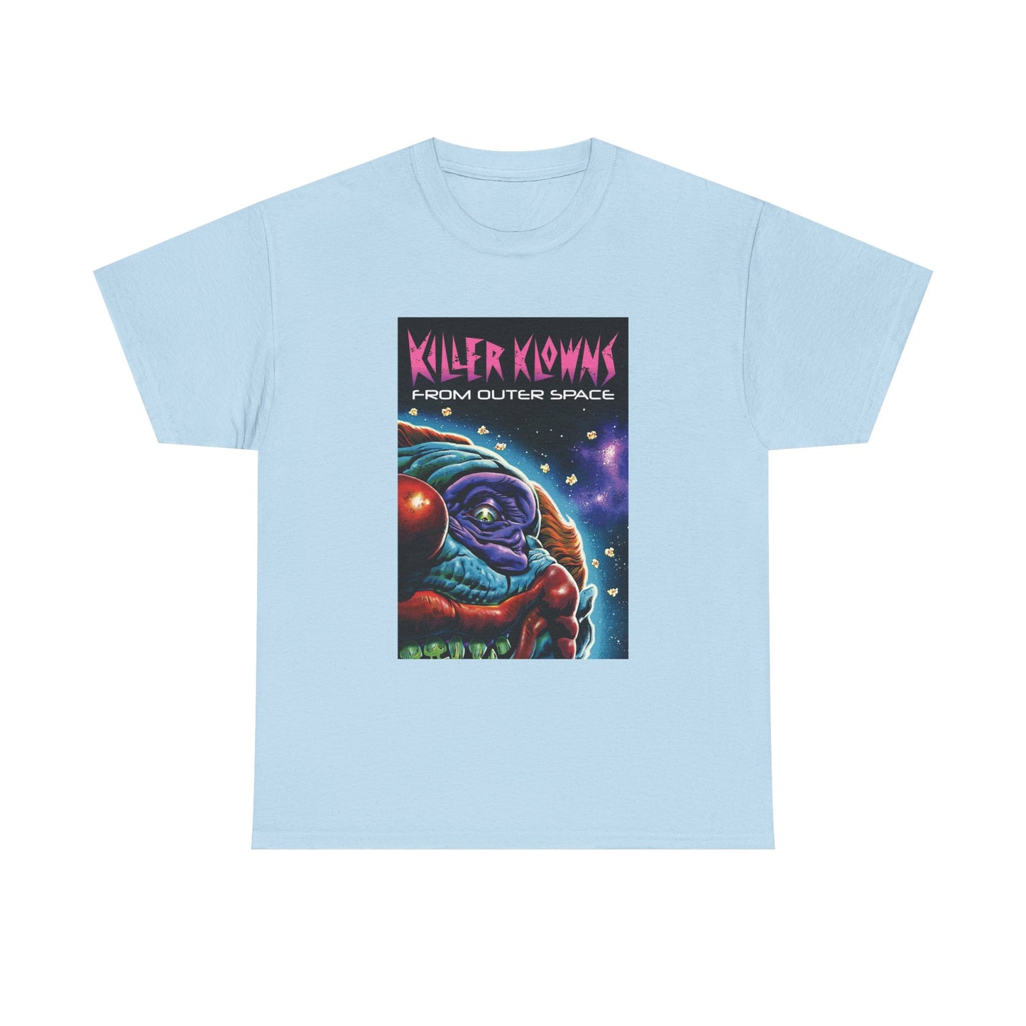 Killer Klowns from Outer Space Tee - Unisex Heavy Cotton T-Shirt, Vintage Horror Shirt, Movie Merch, Halloween Costume, Fun Gift
