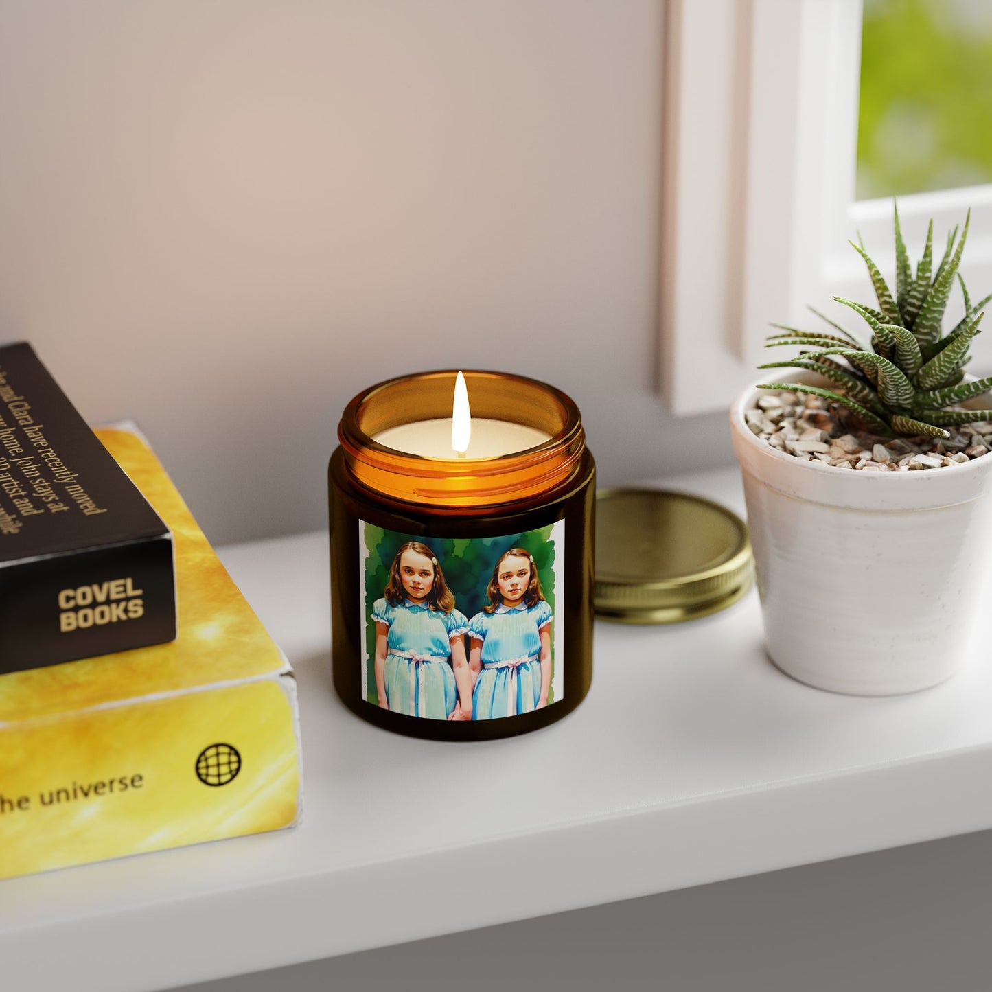 Shining Twins art Scented Candle, Aromatherapy Gift, Home Decor, Birthday Present, Relaxation, Personalized Candle, Unique Fragrance