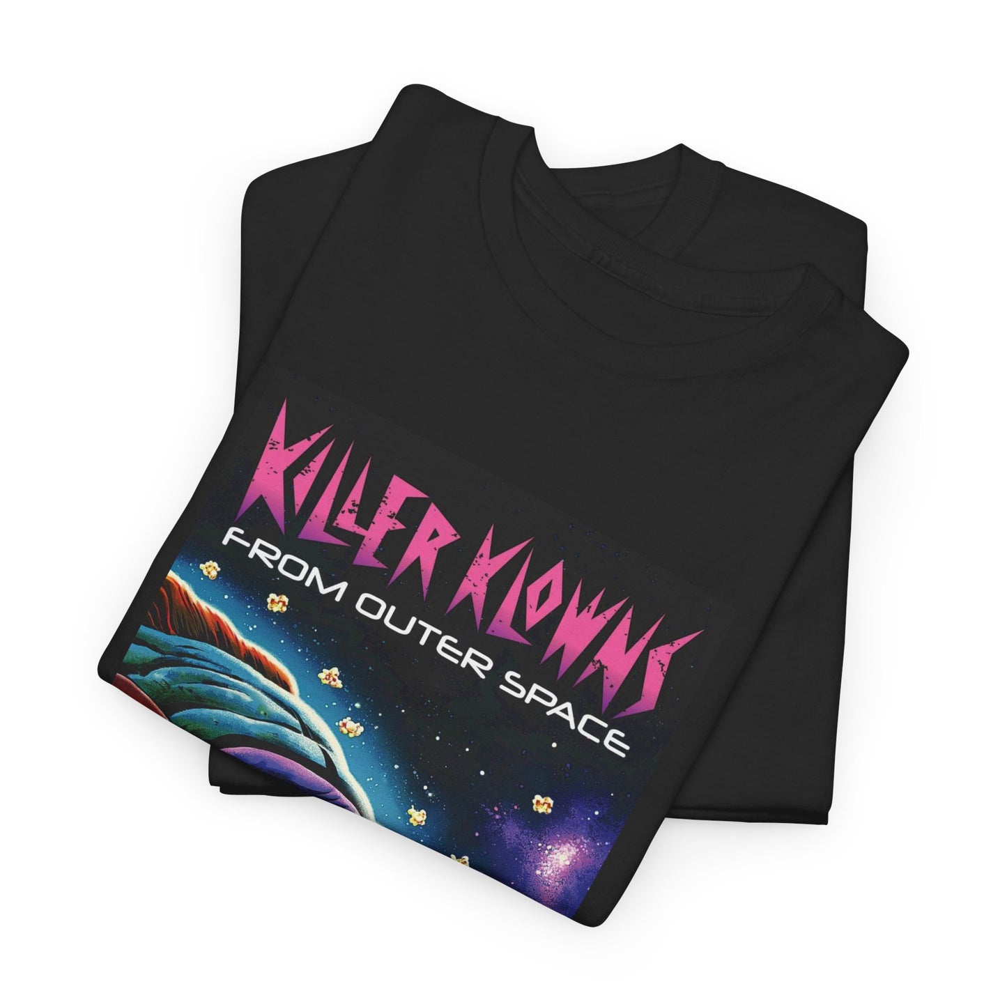 Killer Klowns from Outer Space Tee - Unisex Heavy Cotton T-Shirt, Vintage Horror Shirt, Movie Merch, Halloween Costume, Fun Gift