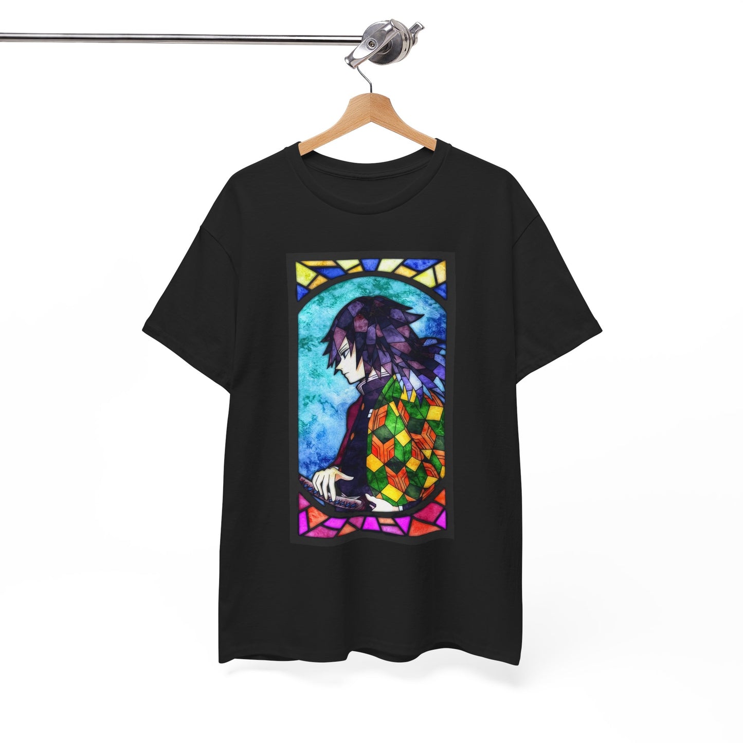 demon Slayer stained glass Artistic Unisex Cotton Tee
