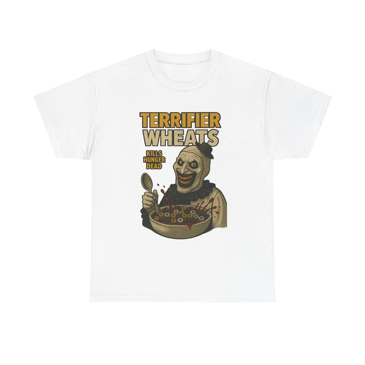 Terrifier Wheats Unisex Heavy Cotton Tee - Halloween Shirt, Horror Fan Gift, Graphic Tee, Movie Merchandise, Fall Fashion