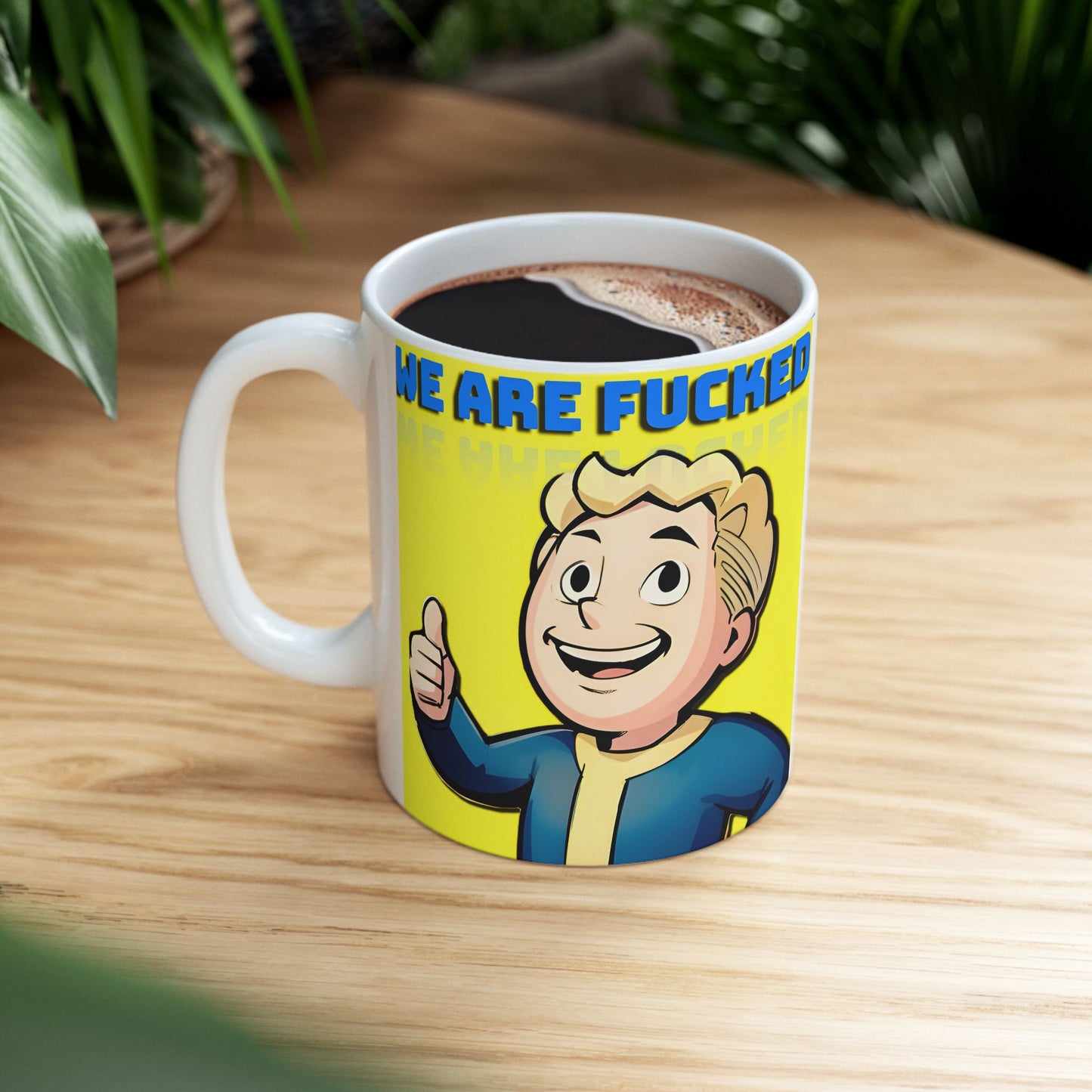 Funny Cartoon Ceramic Mug, Gift for Gamers, Coffee Cup with Humor, Perfect for Birthdays, Fun Office Decor, Playful Collectible