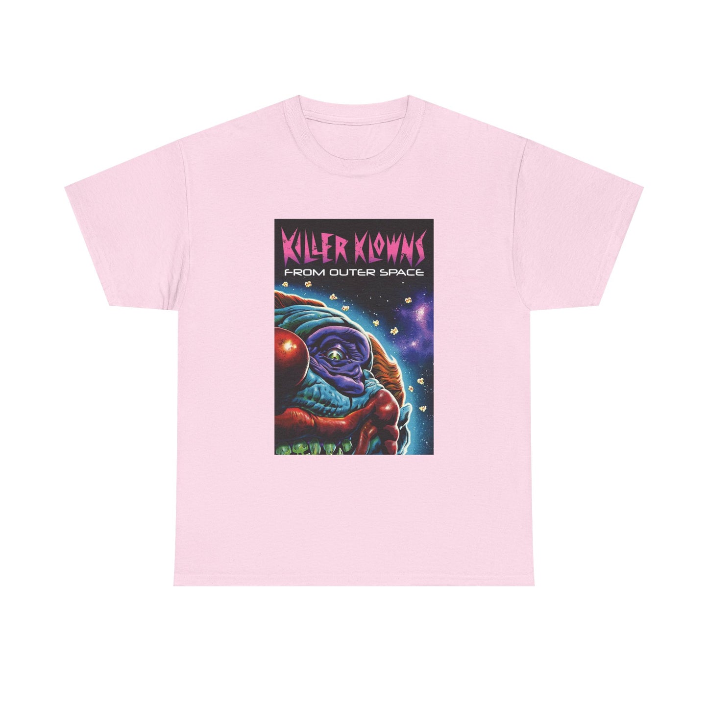 Killer Klowns from Outer Space Tee - Unisex Heavy Cotton T-Shirt, Vintage Horror Shirt, Movie Merch, Halloween Costume, Fun Gift