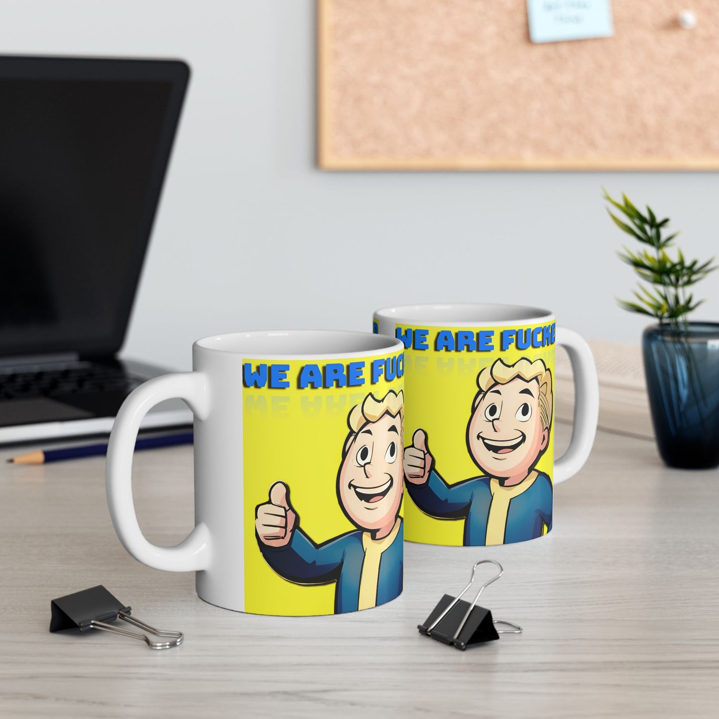 Funny Cartoon Ceramic Mug, Gift for Gamers, Coffee Cup with Humor, Perfect for Birthdays, Fun Office Decor, Playful Collectible