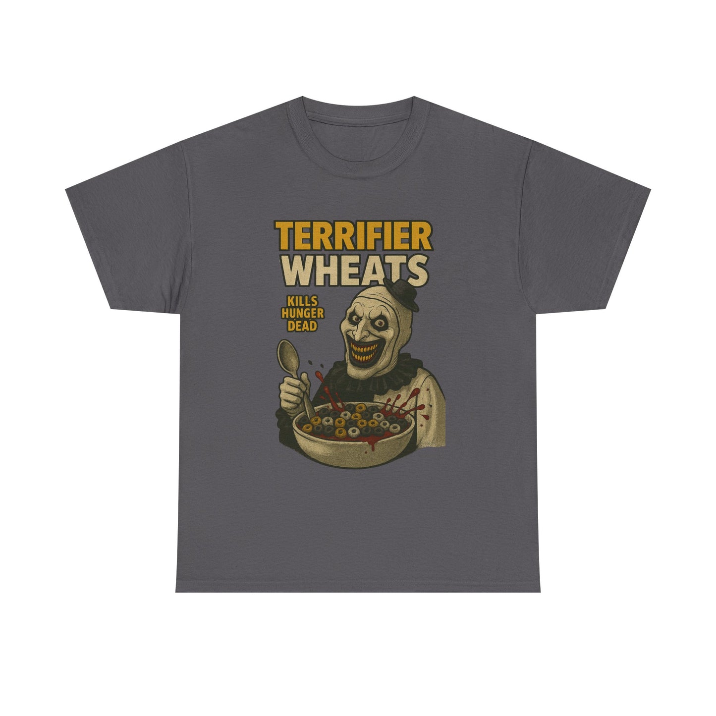 Terrifier Wheats Unisex Heavy Cotton Tee - Halloween Shirt, Horror Fan Gift, Graphic Tee, Movie Merchandise, Fall Fashion