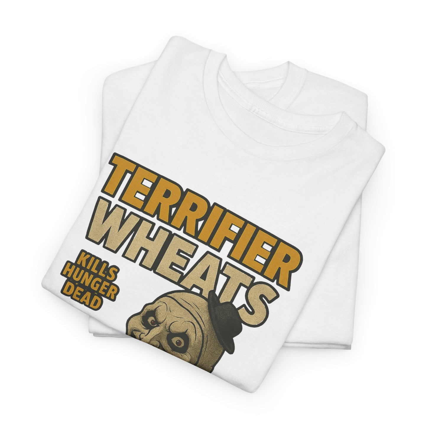 Terrifier Wheats Unisex Heavy Cotton Tee - Halloween Shirt, Horror Fan Gift, Graphic Tee, Movie Merchandise, Fall Fashion