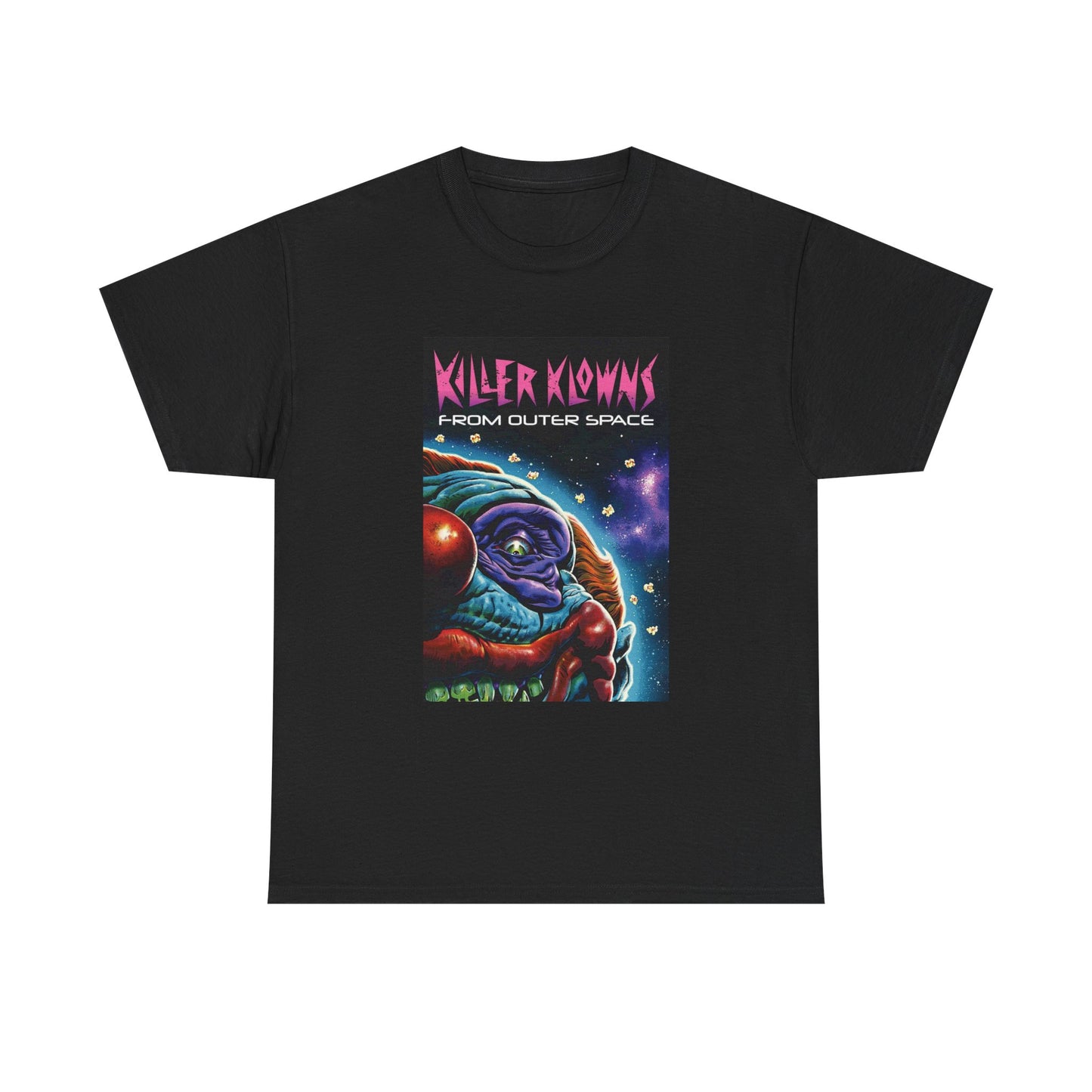 Killer Klowns from Outer Space Tee - Unisex Heavy Cotton T-Shirt, Vintage Horror Shirt, Movie Merch, Halloween Costume, Fun Gift