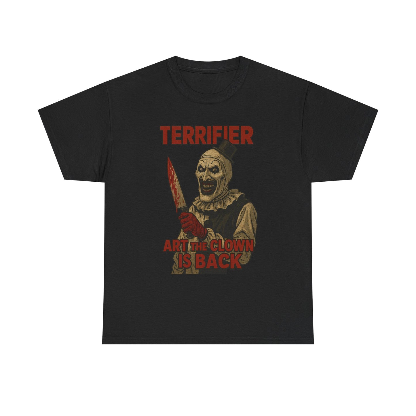Terrifier Horror Fan Tee, Unisex Cotton Shirt, Scary Movie Merchandise, Gift for Horror Lovers, Halloween Clothing