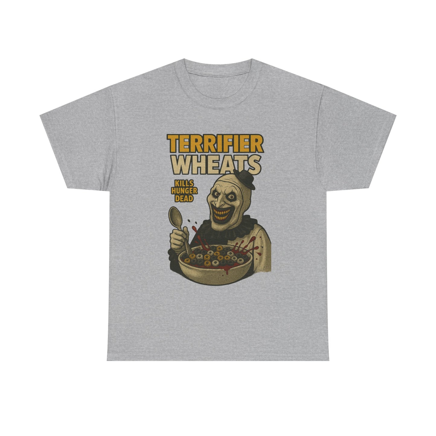 Terrifier Wheats Unisex Heavy Cotton Tee - Halloween Shirt, Horror Fan Gift, Graphic Tee, Movie Merchandise, Fall Fashion
