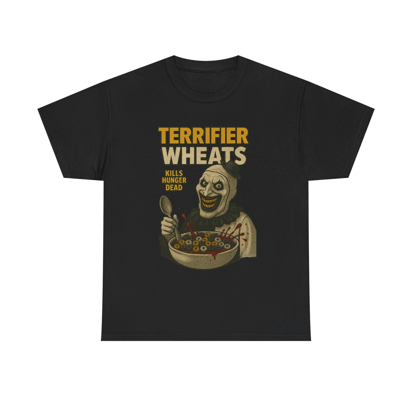 Terrifier Wheats Unisex Heavy Cotton Tee - Halloween Shirt, Horror Fan Gift, Graphic Tee, Movie Merchandise, Fall Fashion