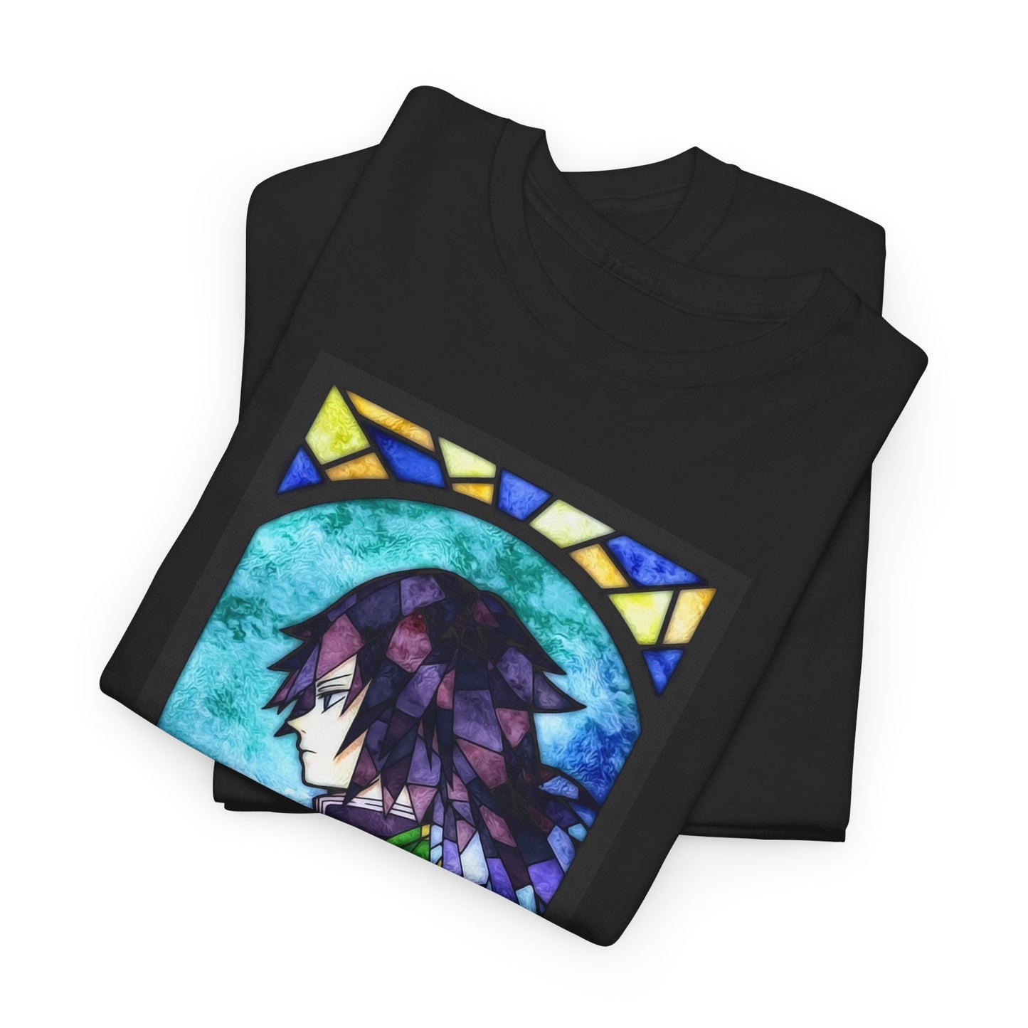 demon Slayer stained glass Artistic Unisex Cotton Tee