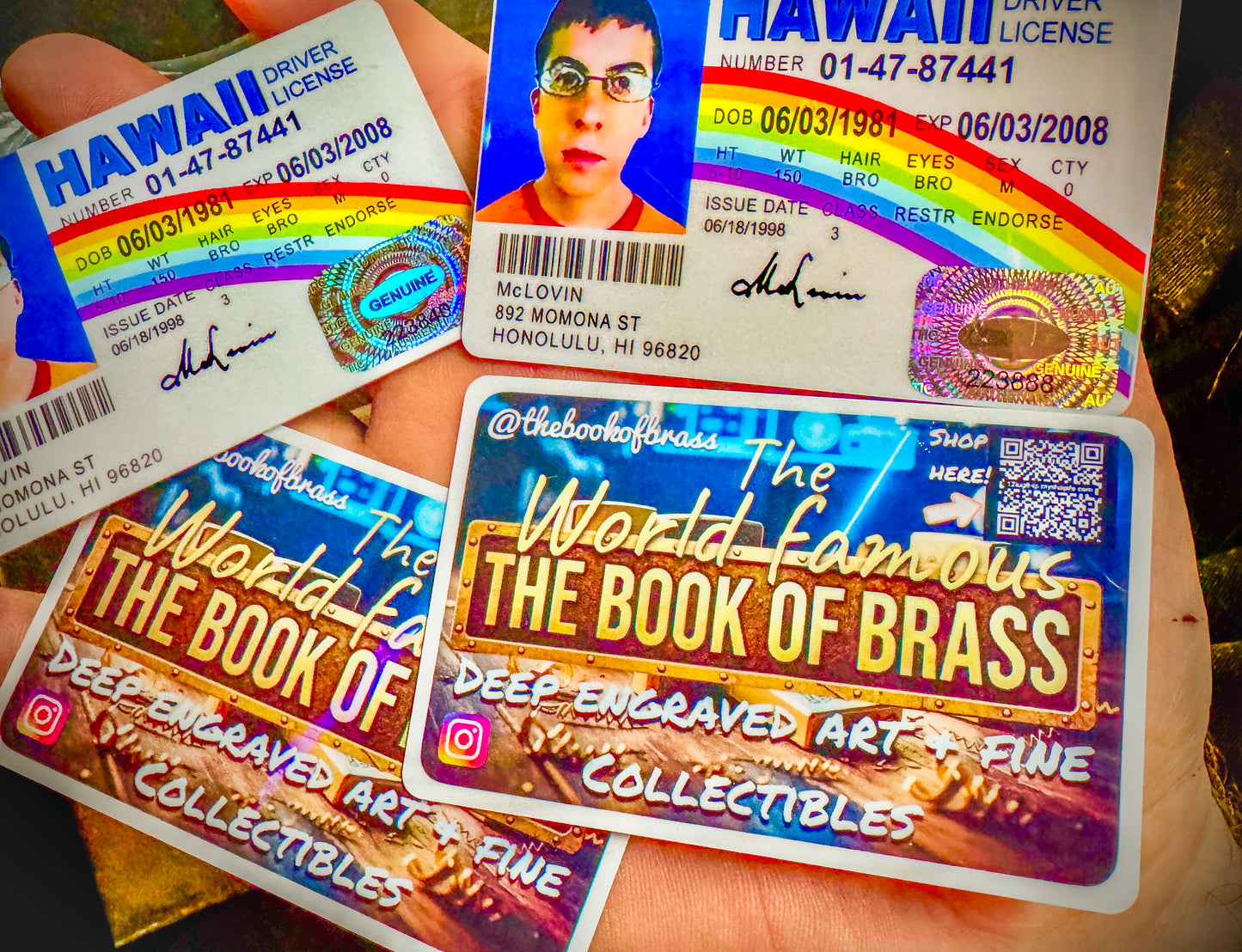 McLovin ID Business Cards - Superbad Movie Replica Design | Custom 25 Pack