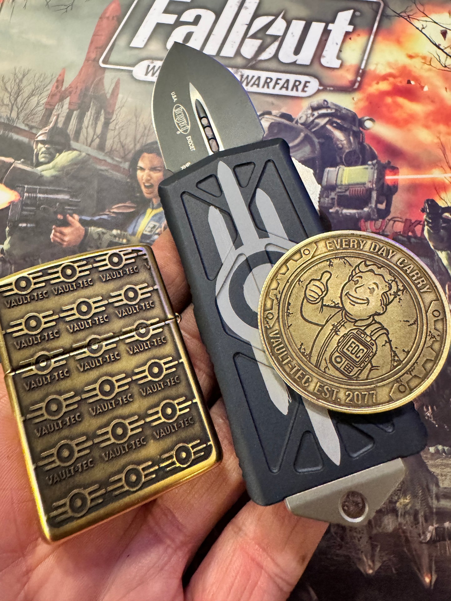 “Edc boy”brass engraved coin