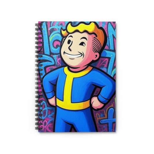 Vibrant Spiral Notebook, Fun Journal for Students, Graffiti Art Notepad, Cool School Supplies, Gift for Gamers