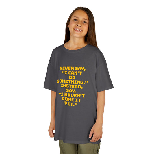 Inspirational Kids Vaultboy Tee with Motivational Quote & Fun Character, Perfect Gift for Birthdays, Playdates, or Encouragement