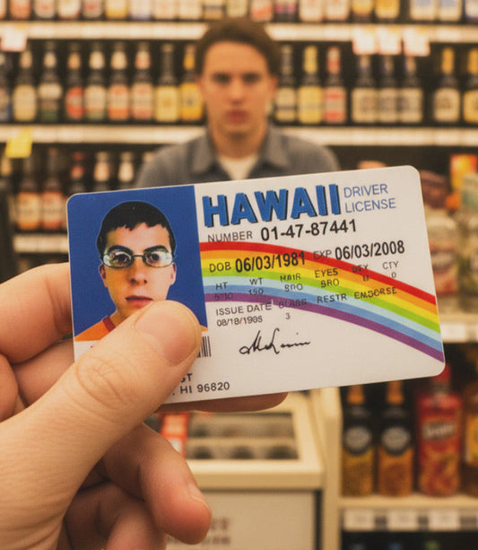 McLovin Superbad Movie Prop | HIGH QUALITY PVC Novelty Driver's License | Thick ID Card Gag Gift